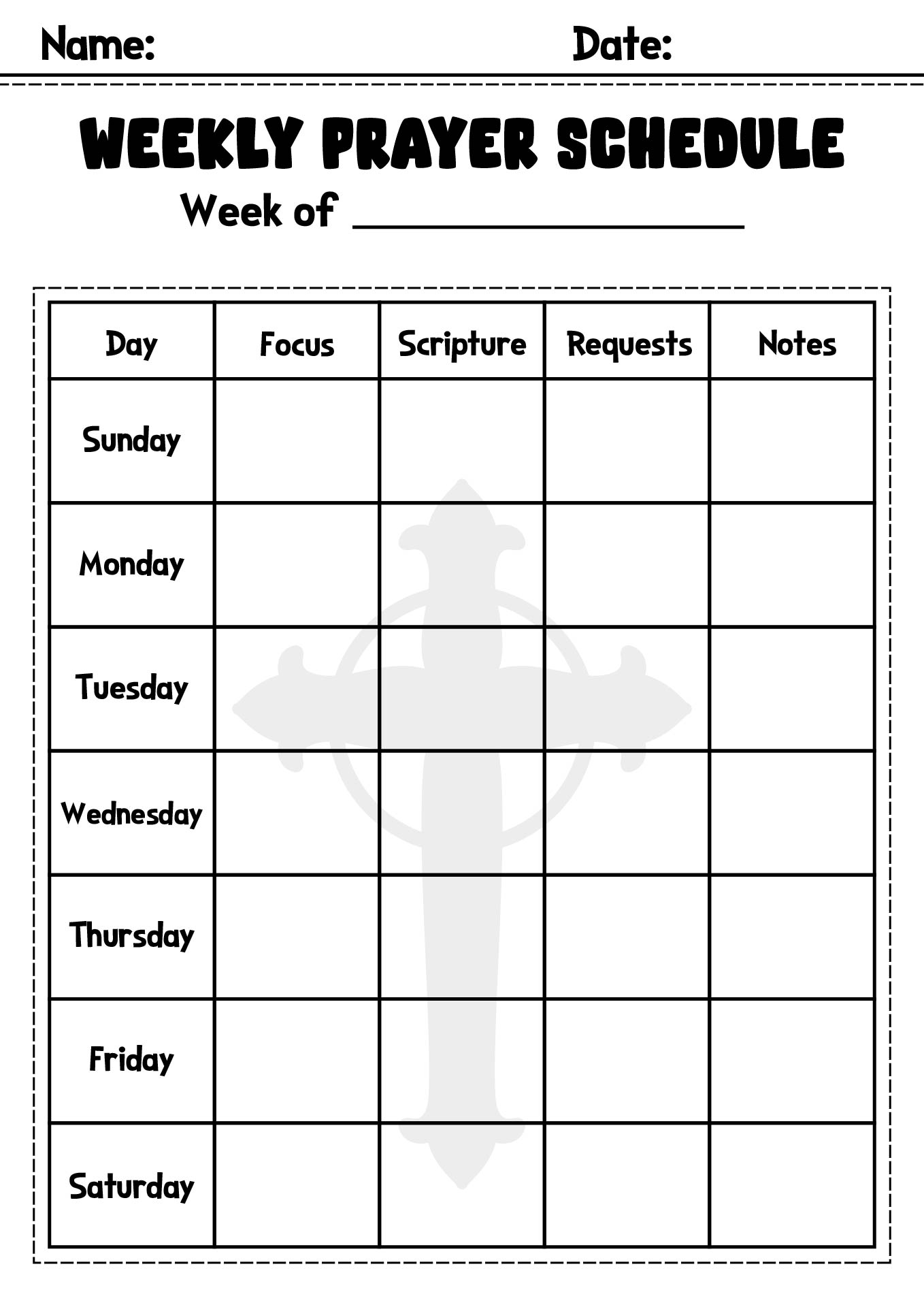 HALF SHEET Pastors Prayer Words HALF SHEET Pastors Prayer Words