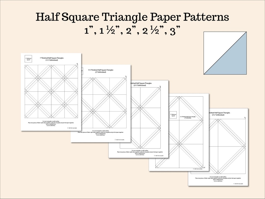 Half Square Triangle Chart Printable Half Square Triangle Chart Printable