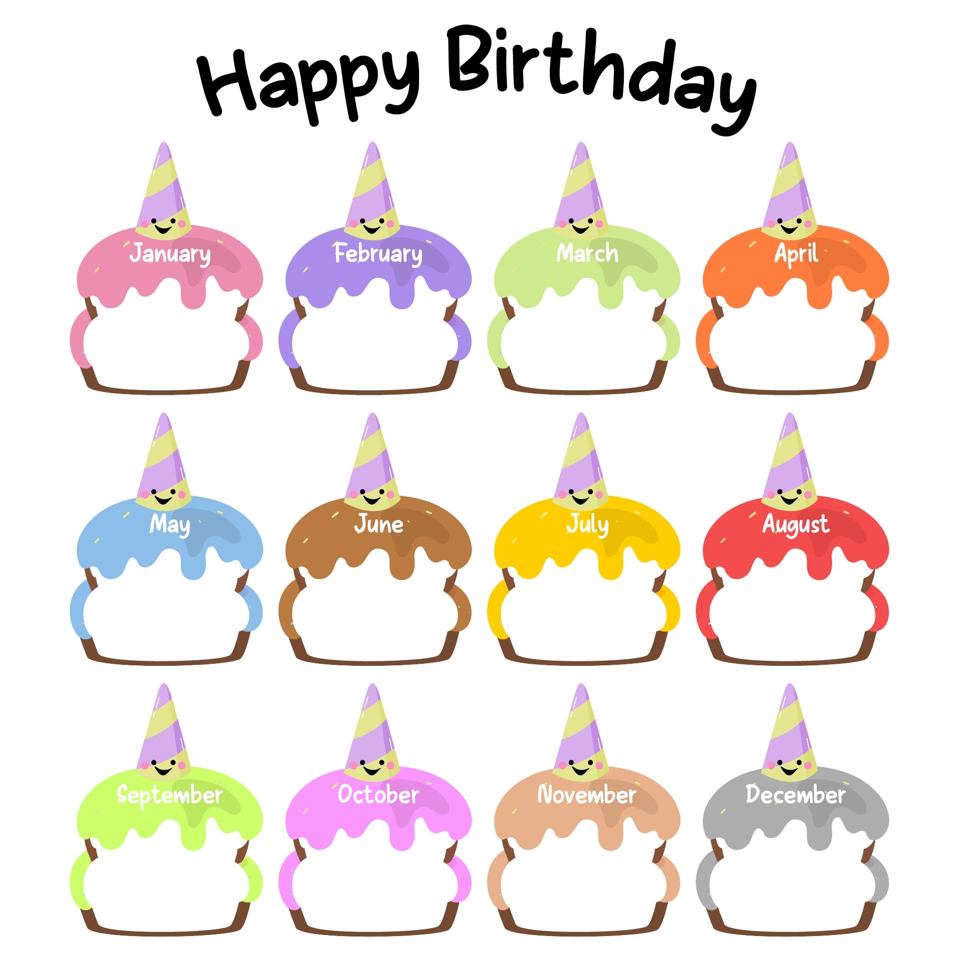 Preschool Birthday Chart Printable Preschool Birthday Chart Printable