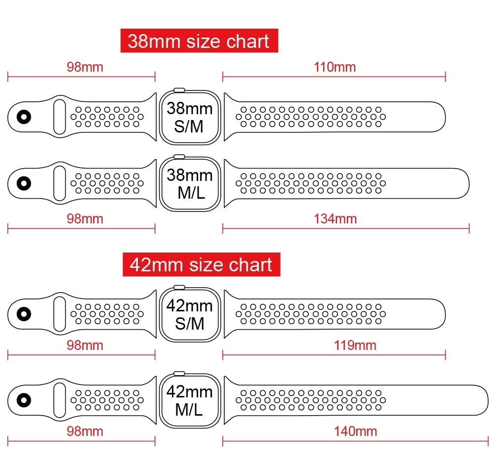Apple Watch Size Chart Printable
