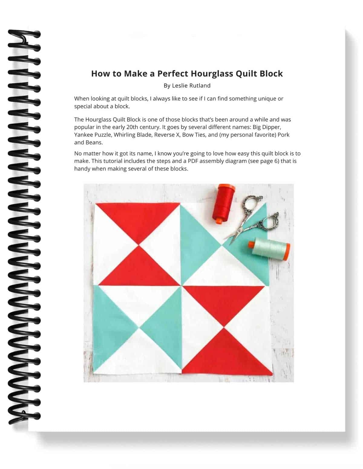 Hourglass Quilt Block Printable Post The Seasoned Homemaker 