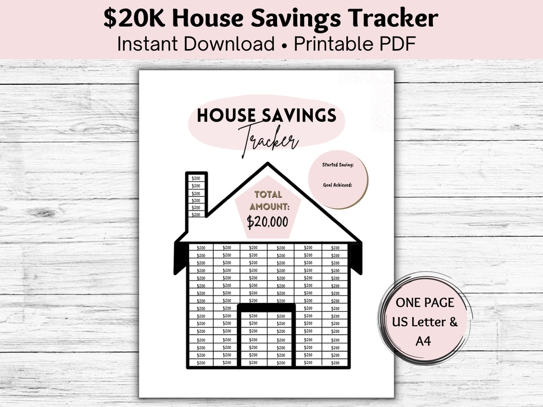 House Deposit Savings Chart Savings Tracker Printable How To Save For A House Deposit Fast Buy