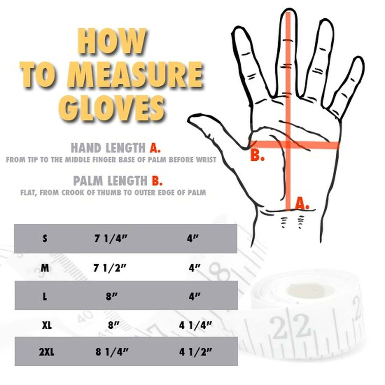 Printable Glove Size Chart