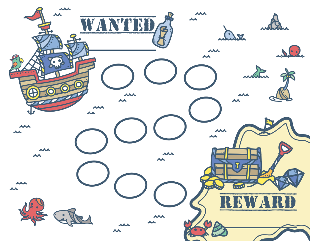 Pirate Reward Chart Printable