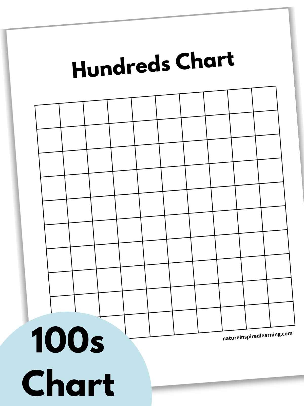 Large Hundreds Chart Printable