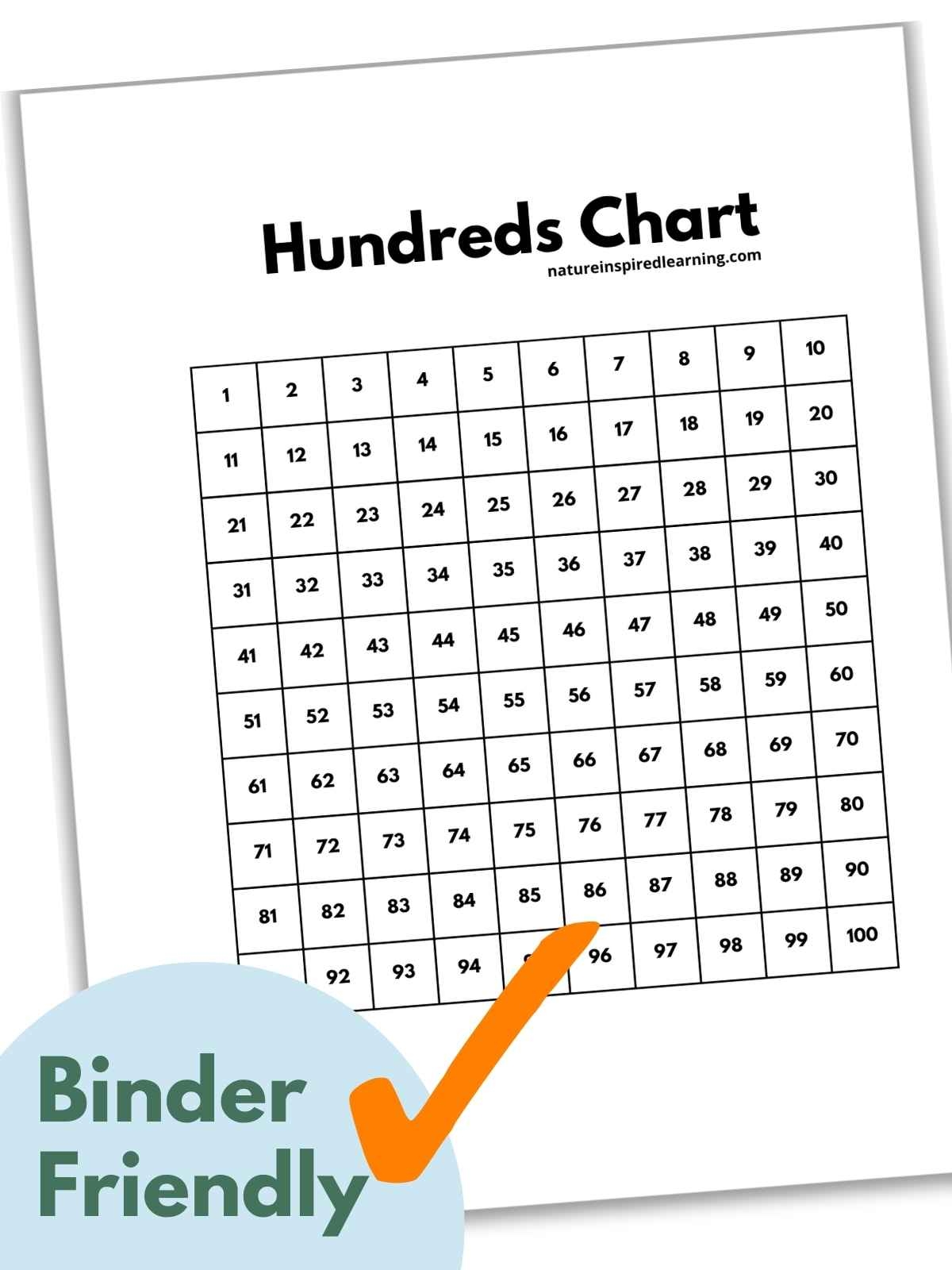 Hundreds Charts Free Printable Nature Inspired Learning