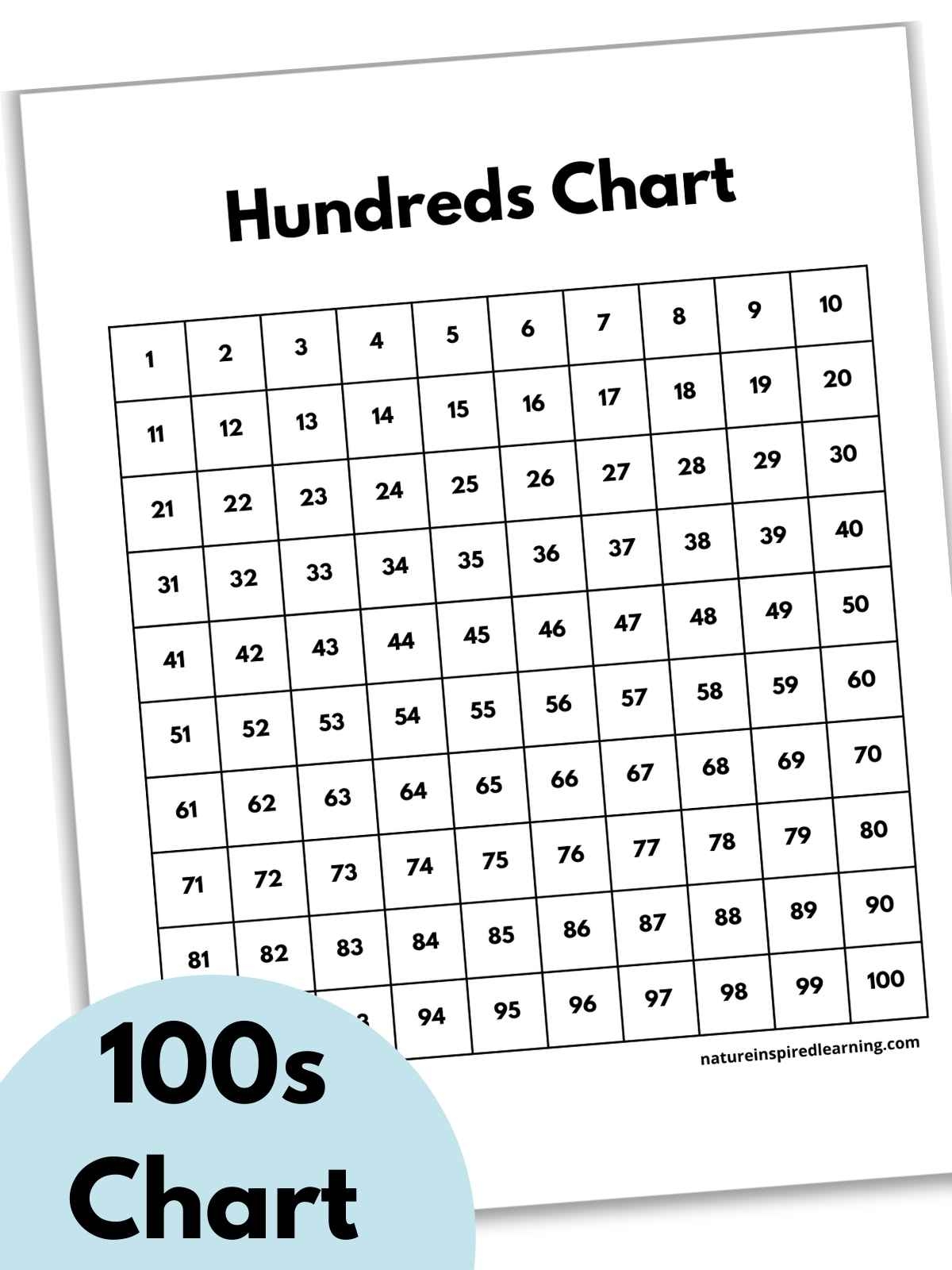 Hundreds Charts Free Printable Nature Inspired Learning Hundreds Charts Free Printable Nature Inspired Learning