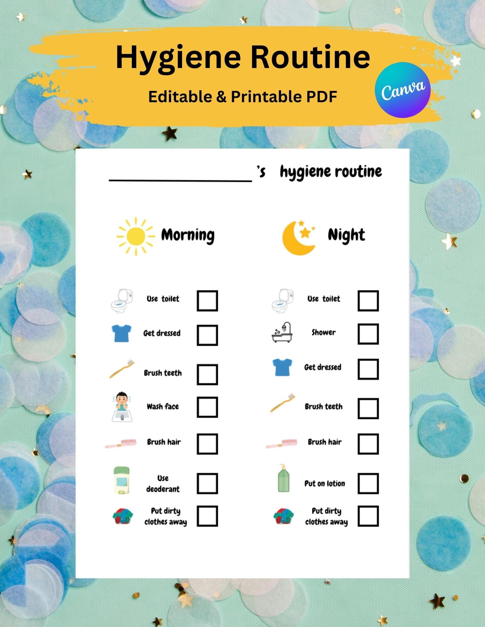 Printable Hygiene Chart