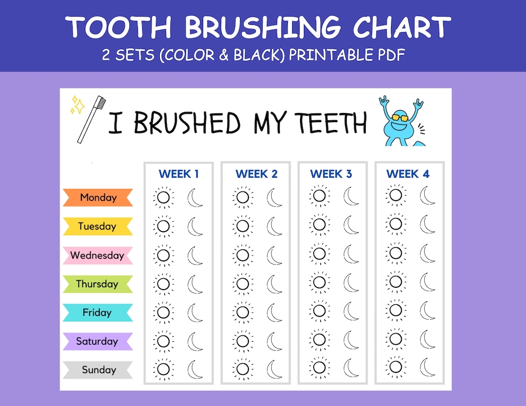 Free Printable Teeth Brushing Chart