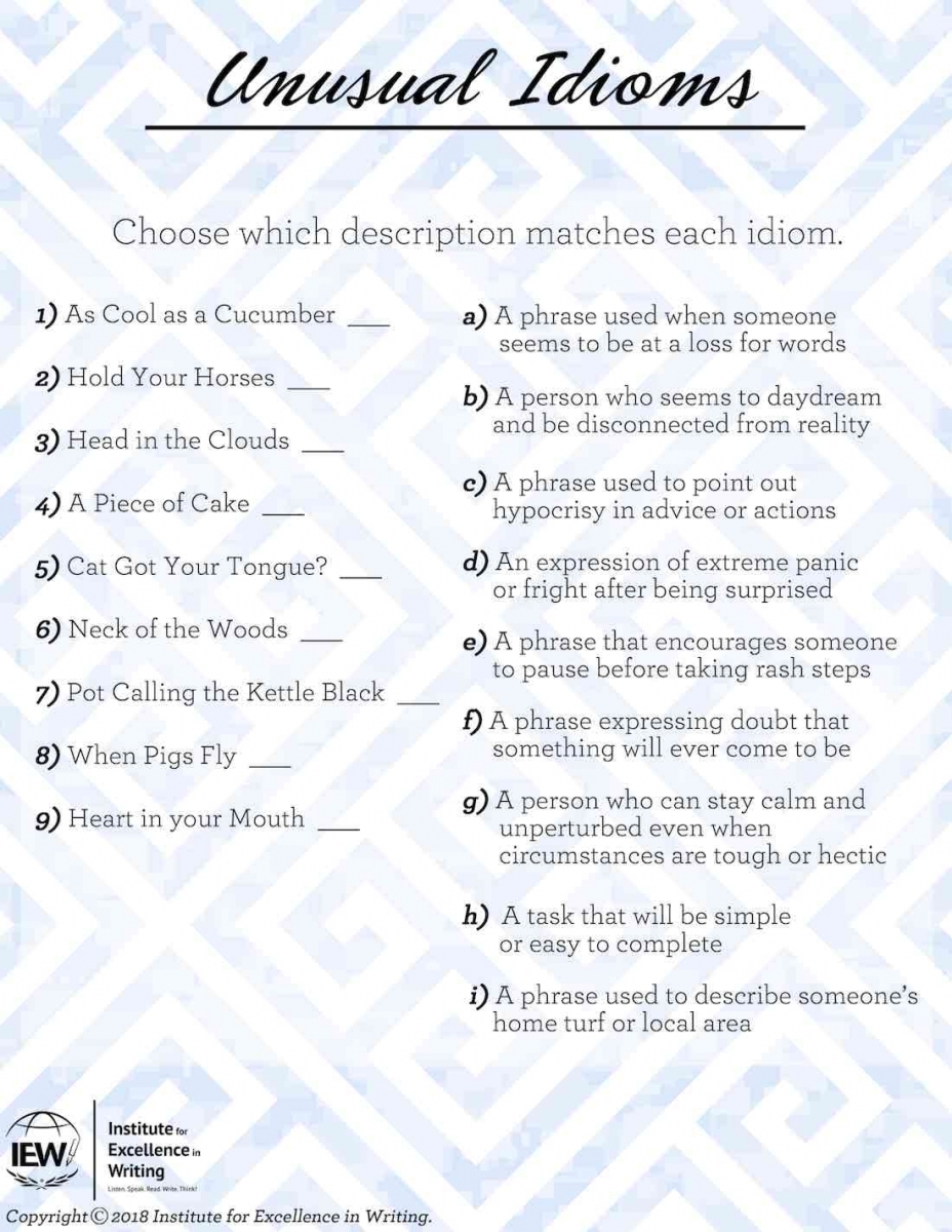 IEW Practical Printables