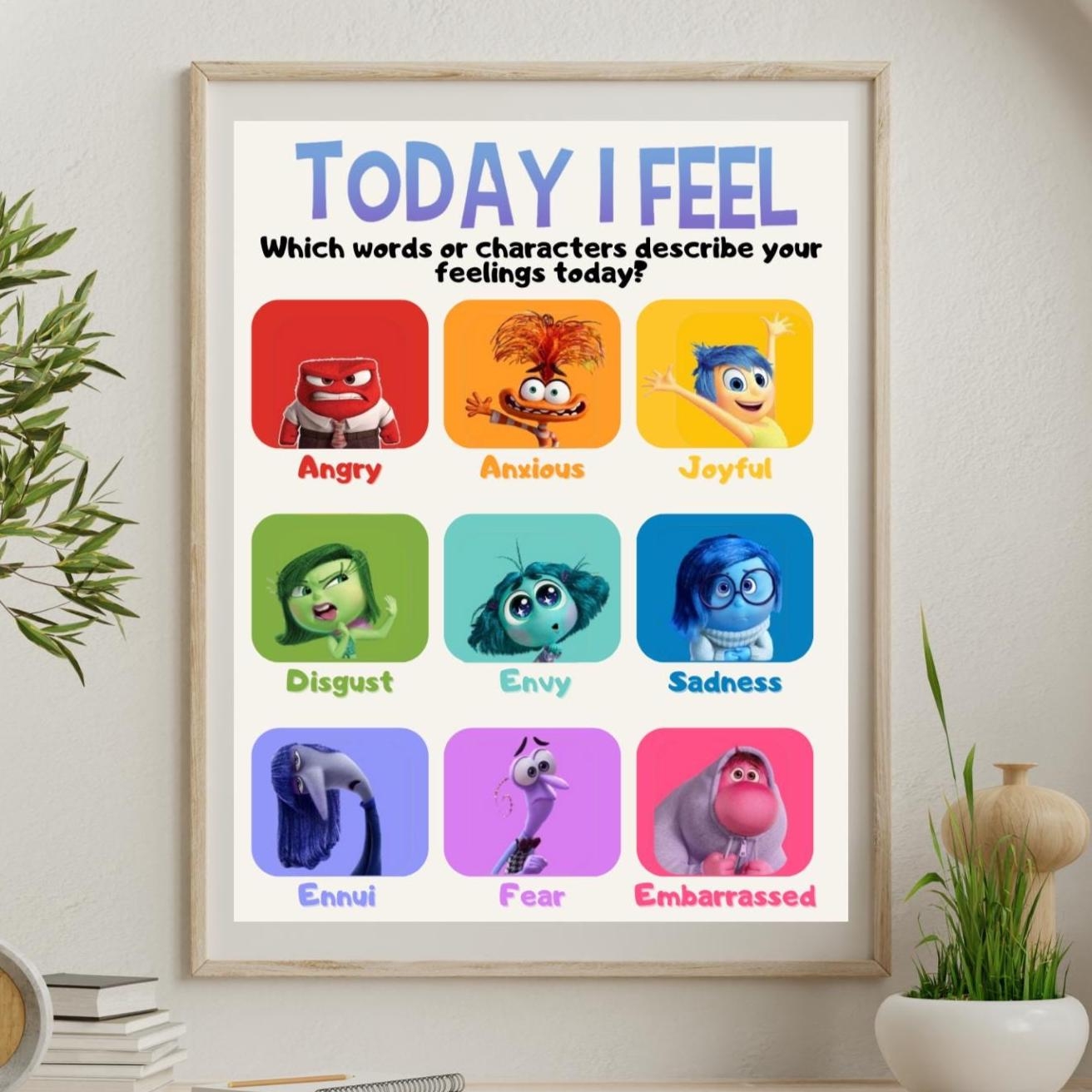 Inside Out 2 Feelings Chart Printable