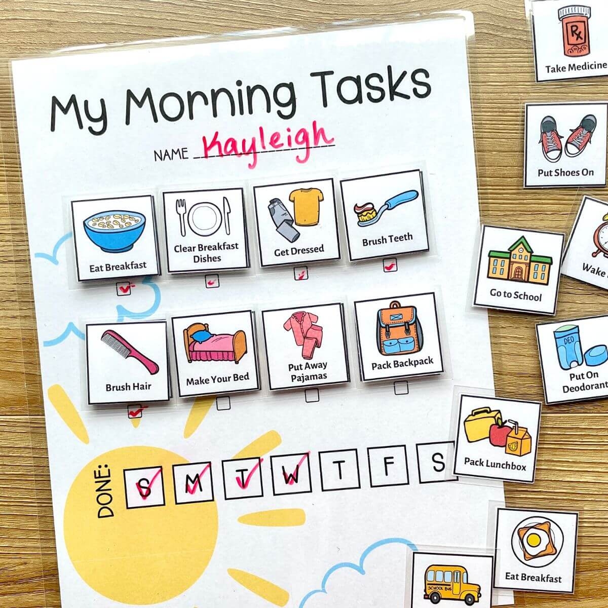 Kids Morning Routine Chart To Make Mornings Easier The Savvy Sparrow Kids Morning Routine Chart To Make Mornings Easier The Savvy Sparrow