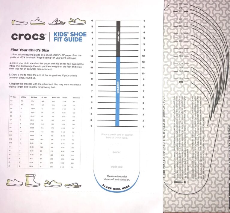 Kids Shoe Size C12 Crocs Size Chart Crocs Footwear Crocs Kids Size Guide Shoe C4 Crocs