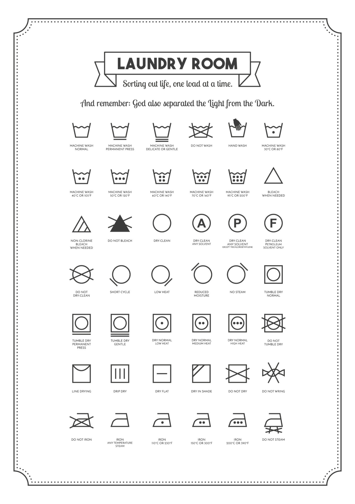 Laundry Room Printables Home Cleaning Family Laundry Room Printables Home Cleaning Family