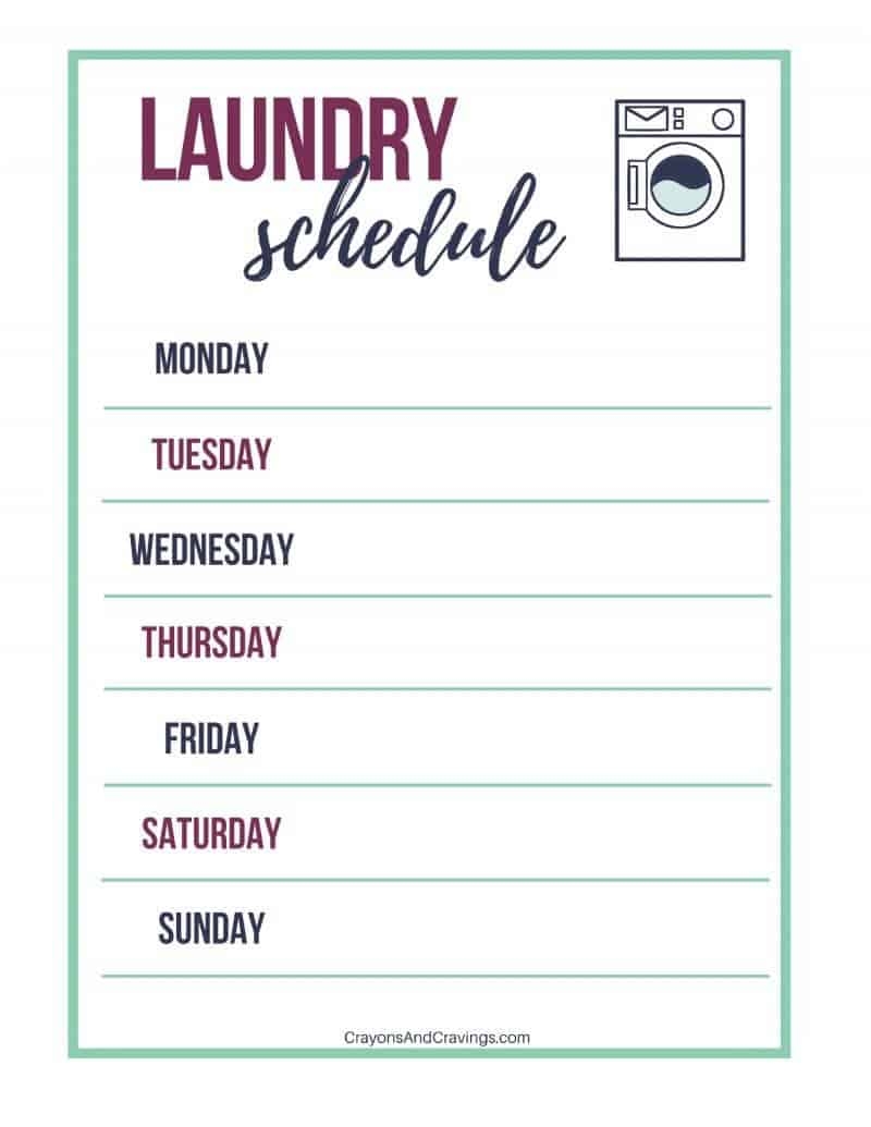 Laundry Routine Tips And Free Laundry Schedule Printable Laundry Routine Tips And Free Laundry Schedule Printable