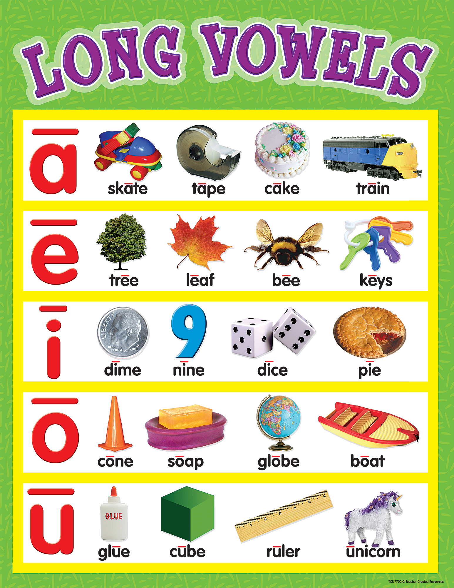 Long Vowels Chart TCR7700 Teacher Created Resources