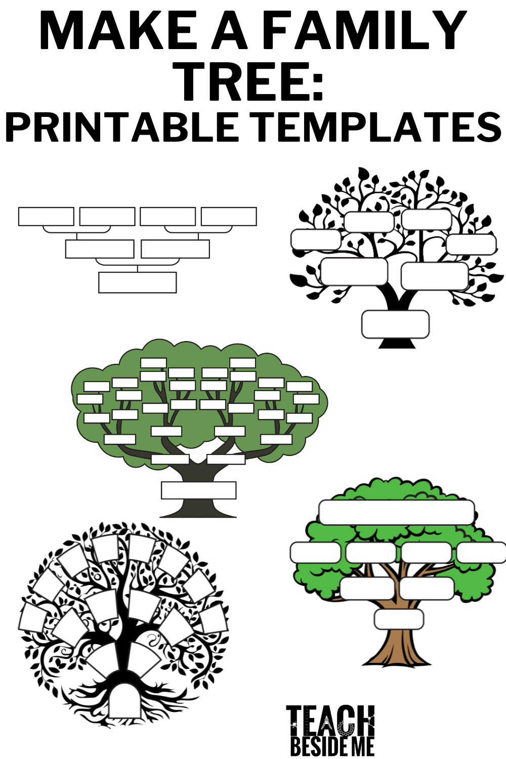 Make A Family Tree Templates Activities Teach Beside Me