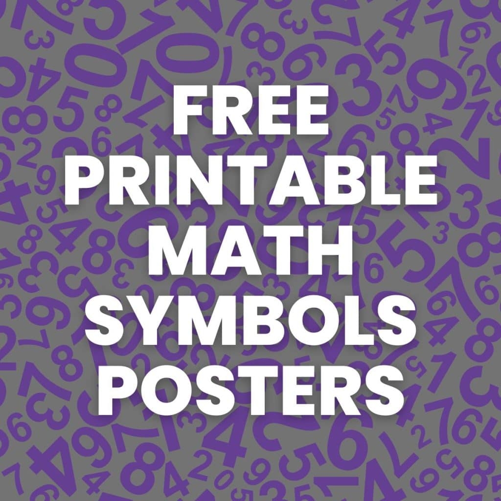 Math Symbols Posters Math Love Math Symbols Posters Math Love