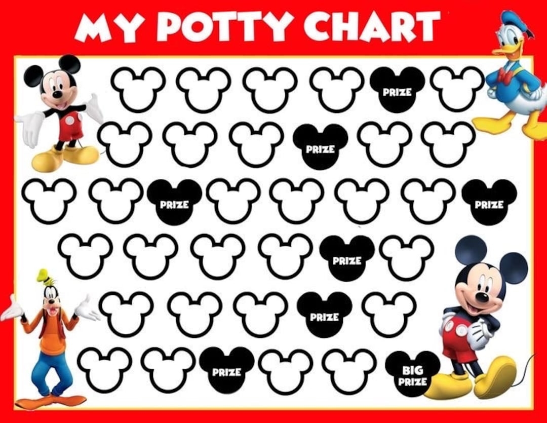 Mickey Potty Chart Etsy
