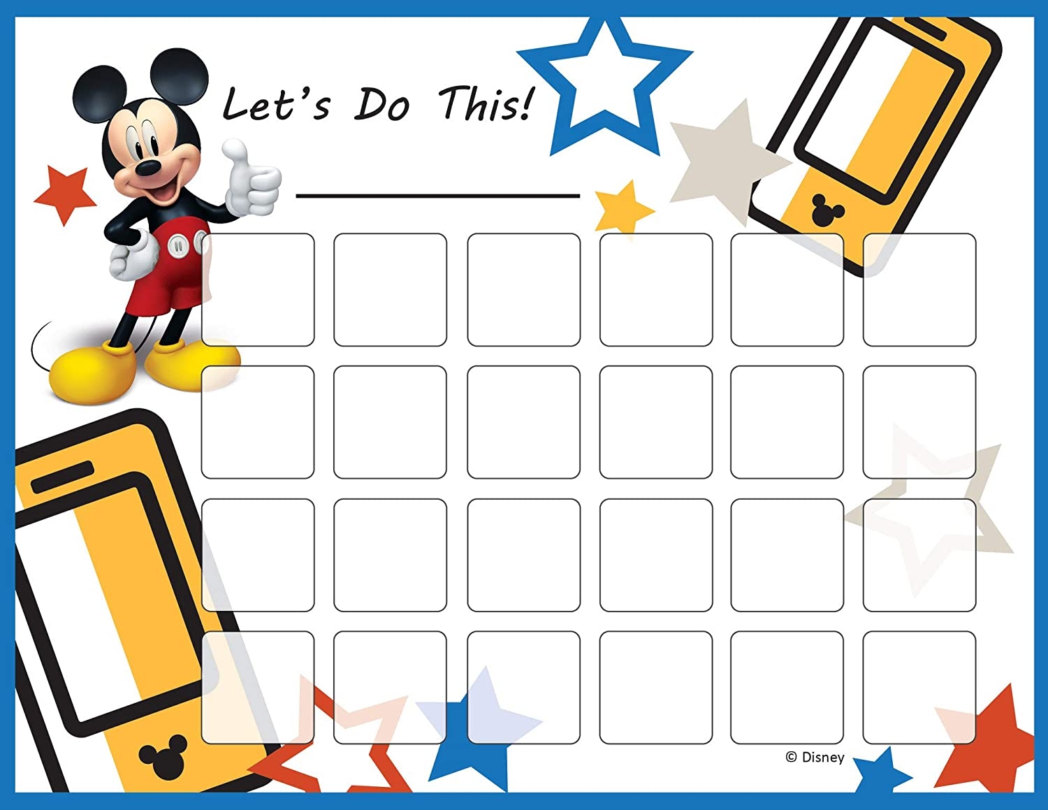 Mickey Mouse Potty Chart Printable