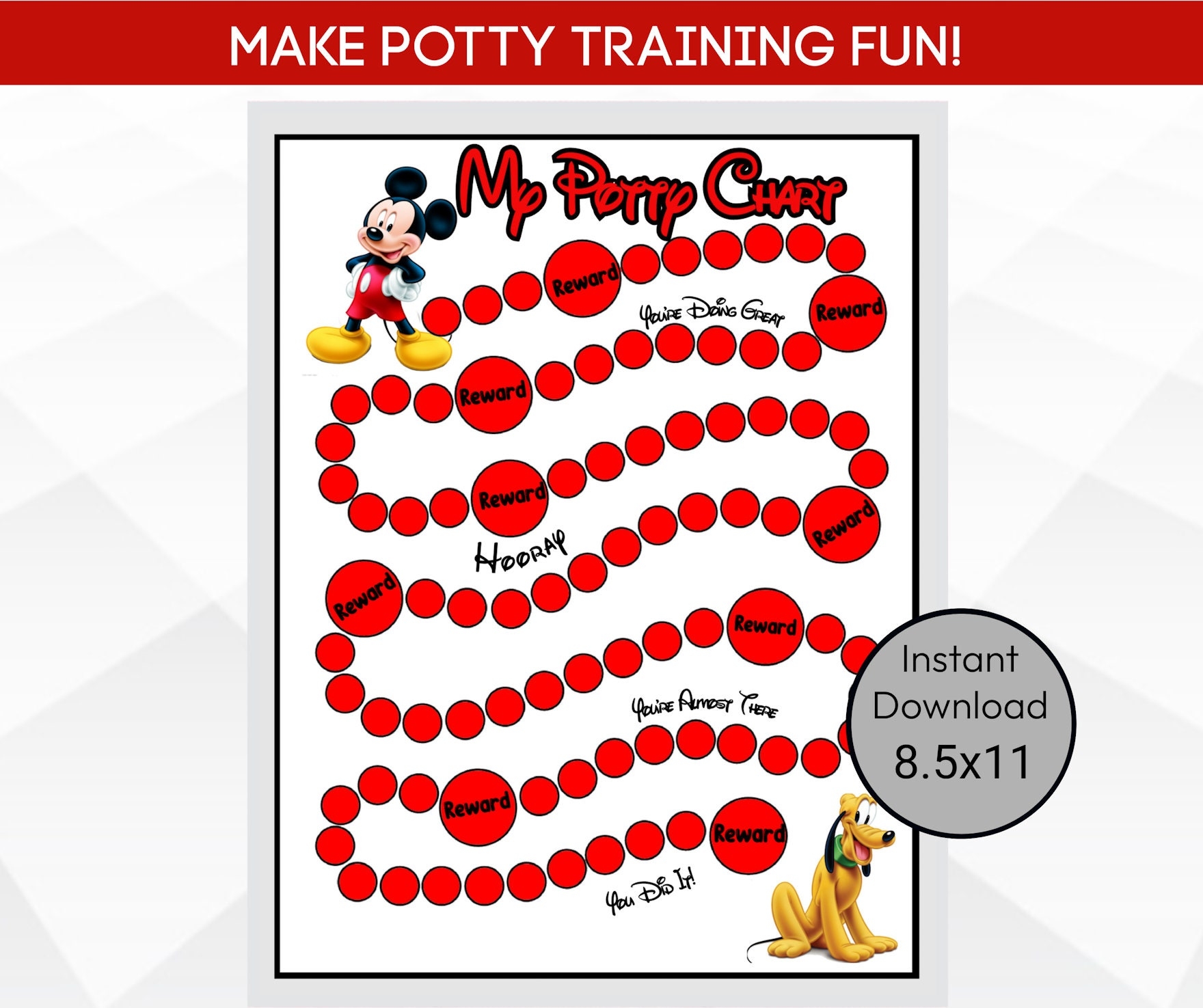 Minnie Mouse Printable Potty Reward Chart Etsy Minnie Mouse Printable Potty Reward Chart Etsy