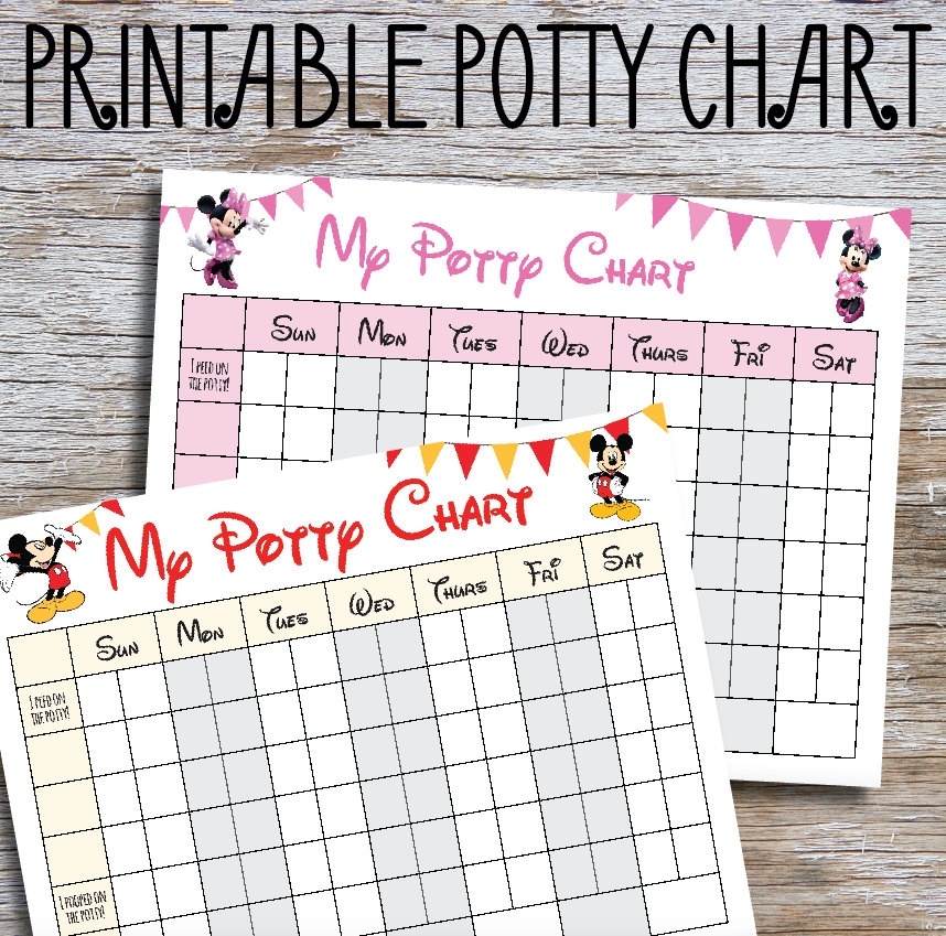 Minnie Mouse Potty Training Chart Printable Minnie Mouse Potty Training Chart Printable