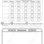 Monthly Behavior Chart W homework Section Etsy Australia