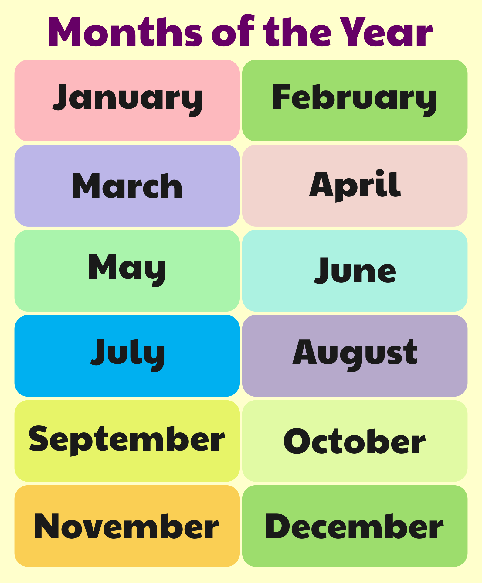 Months Of The Year Chart 10 Free PDF Printables Printablee Months Of The Year Chart 10 Free PDF Printables Printablee