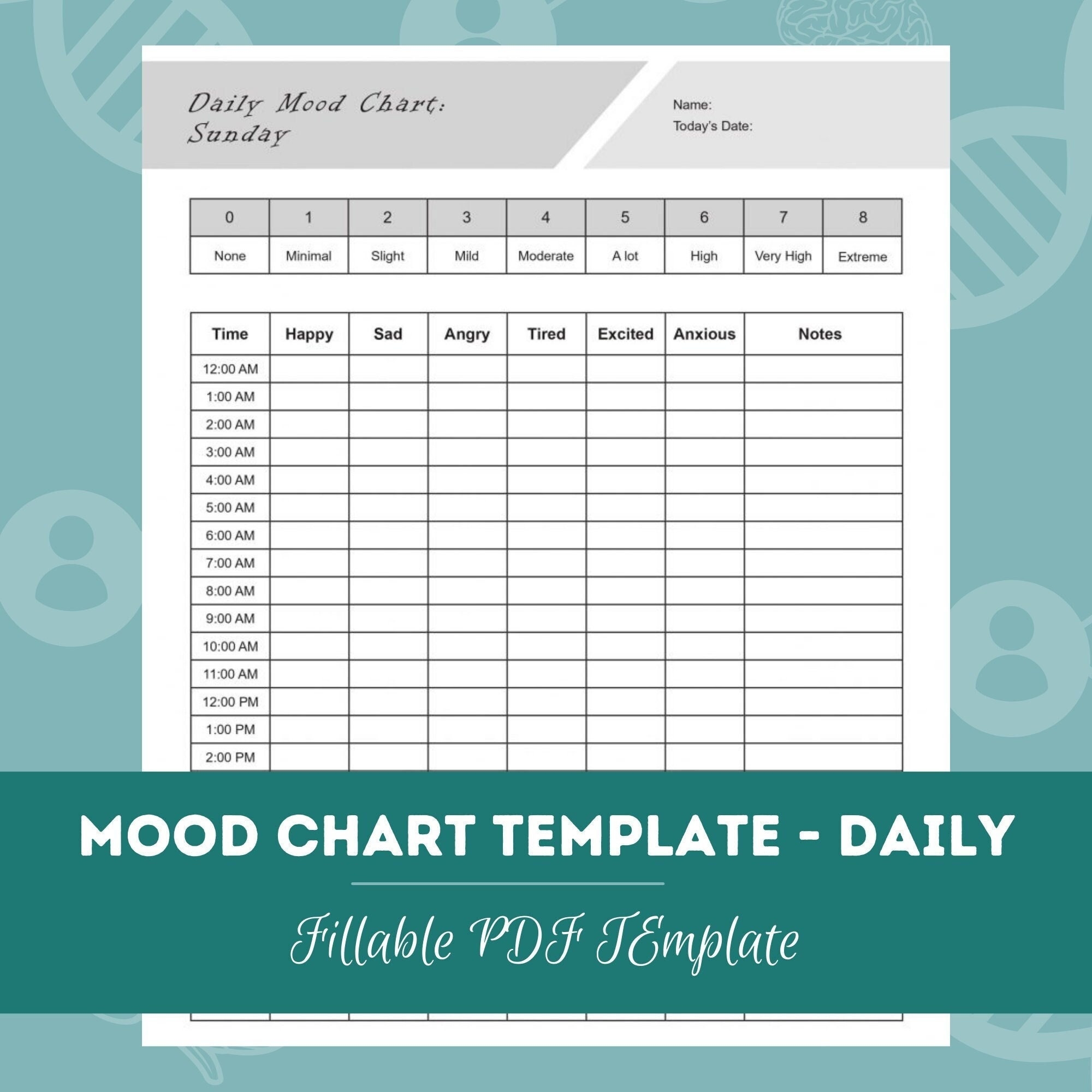 Printable Daily Mood Chart