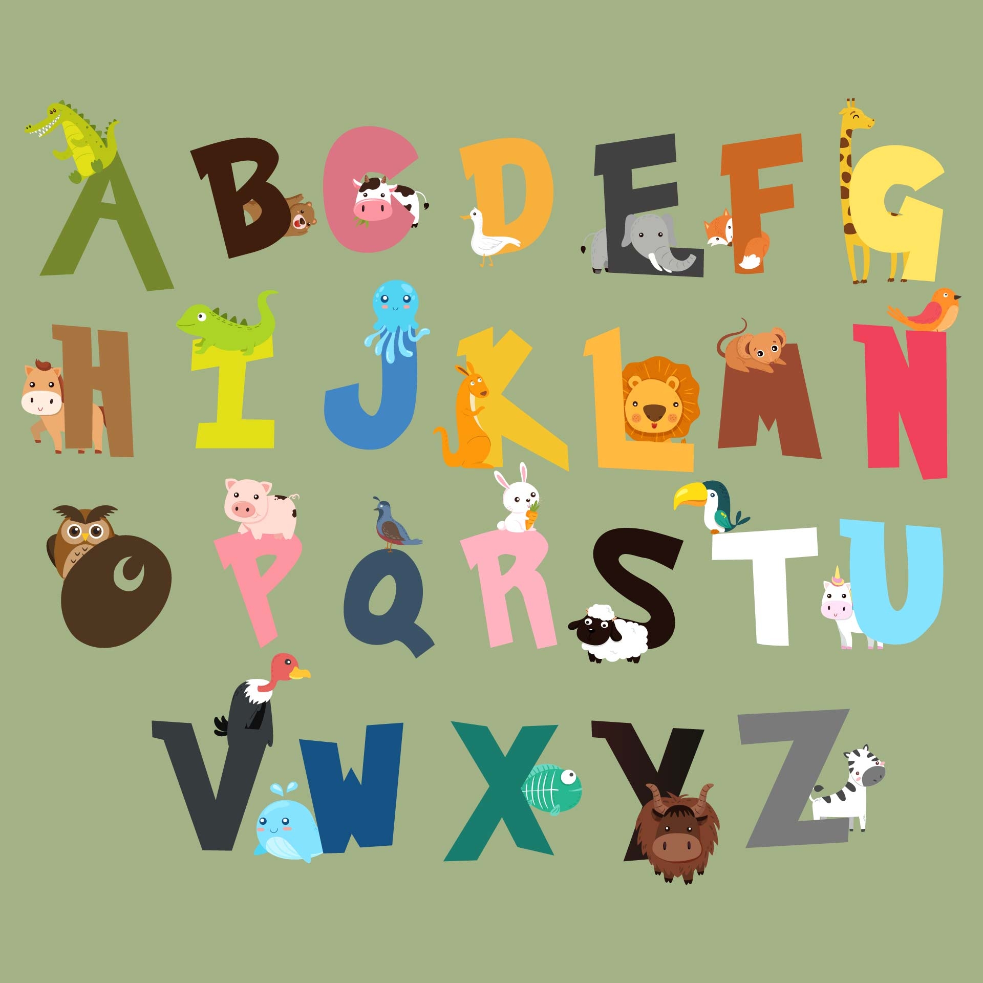 Free Printable Letterland Alphabet Chart