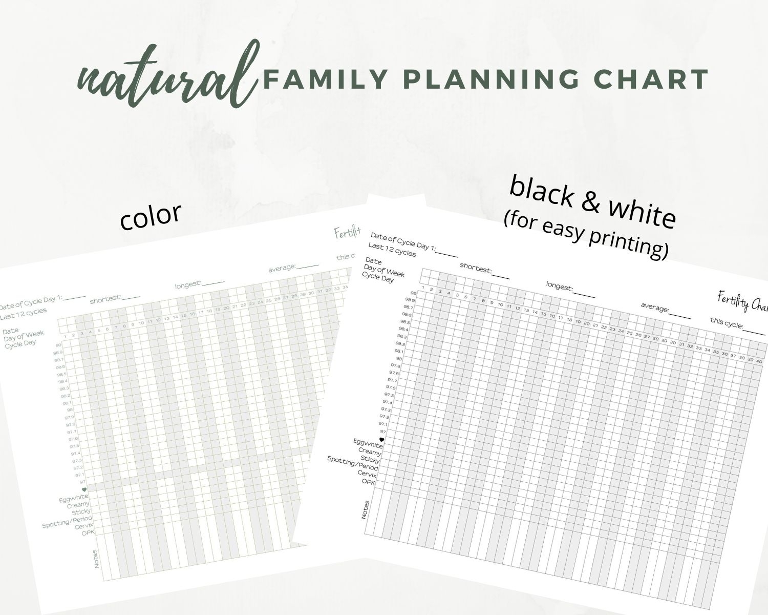 Natural Family Planning Printable Chart PDF Elizabeth Clare Natural Family Planning Printable Chart PDF Elizabeth Clare