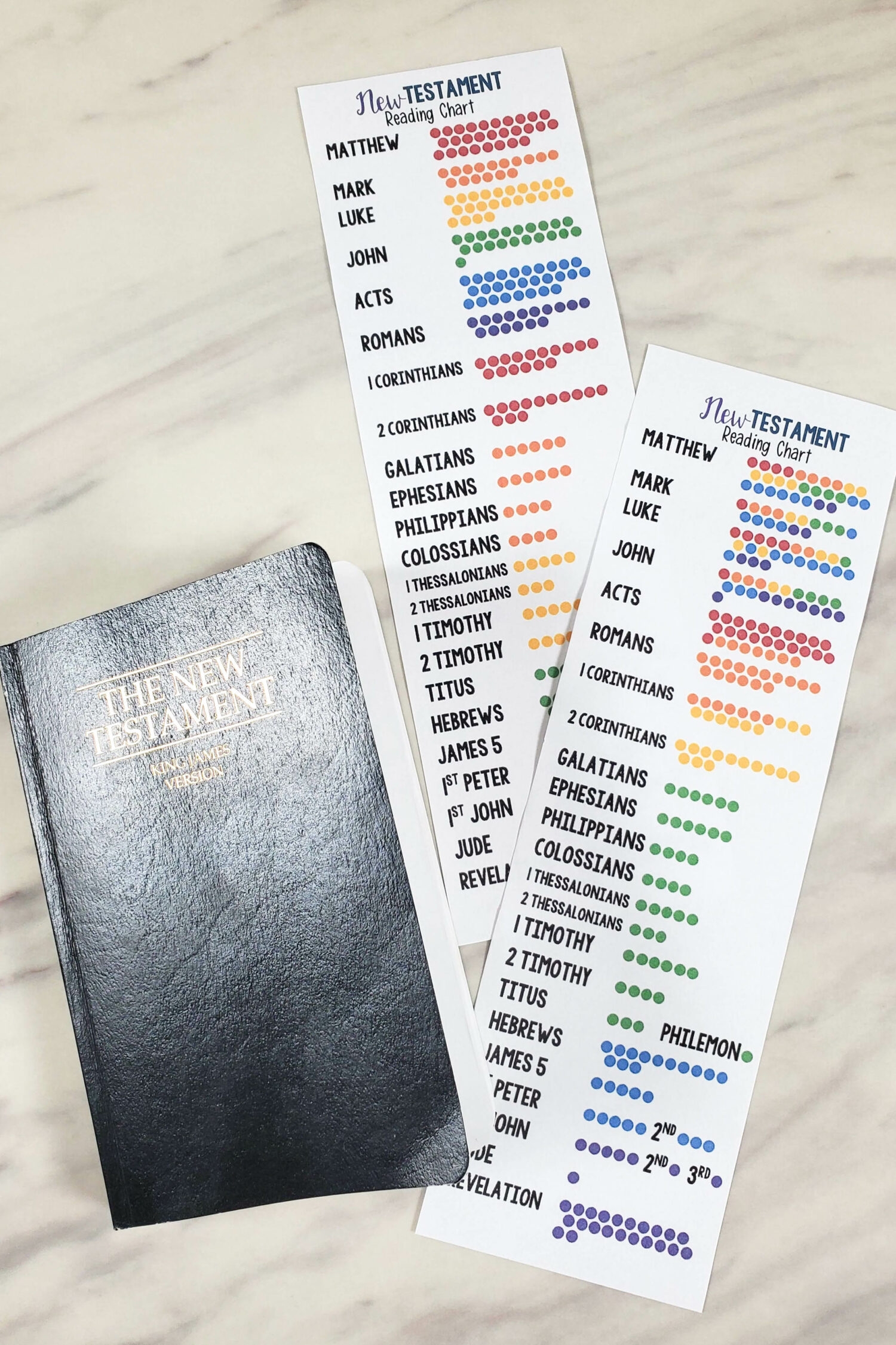 New Testament Reading Chart Bookmark PDF Primary Singing