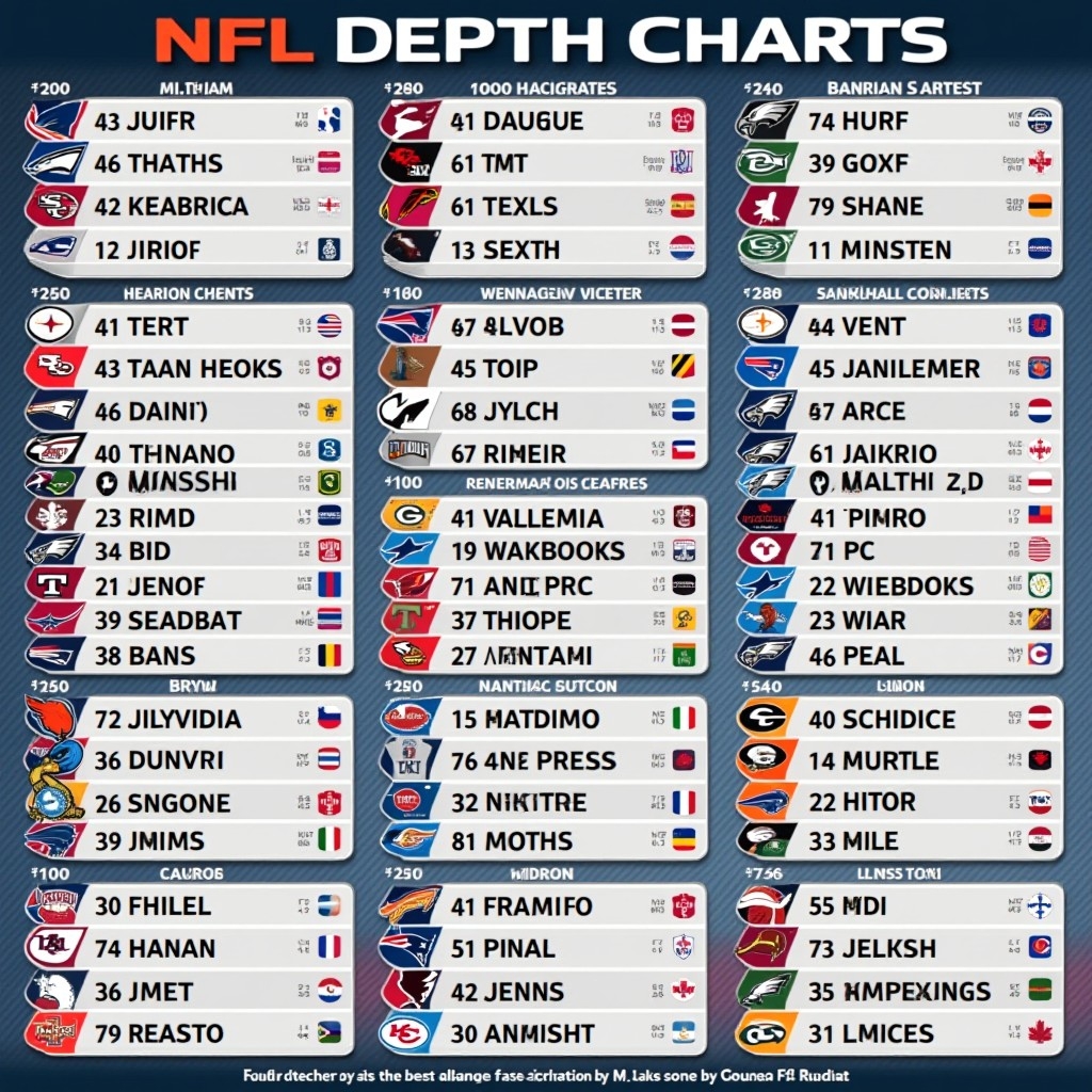 Nfl Depth Charts 2024 Grid With Team Rosters And Logos Stable Diffusion Online Nfl Depth Charts 2024 Grid With Team Rosters And Logos Stable Diffusion Online