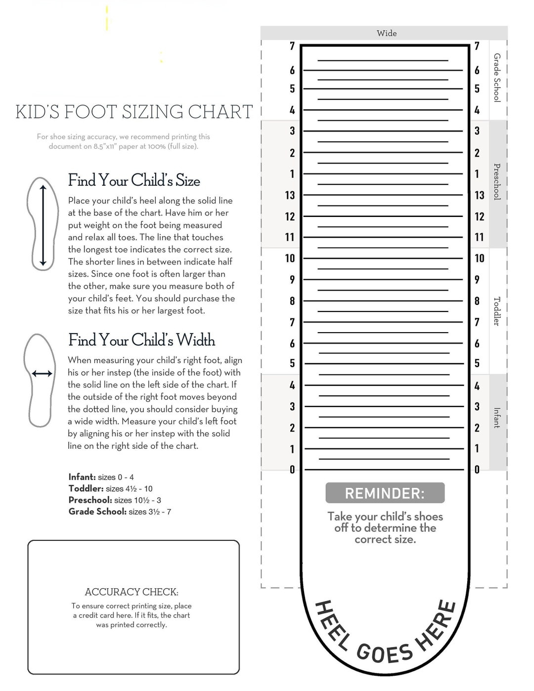 Nike Shoe Size Chart Womens In Youth Nike Printable Shoe Nike Child Shoe Size Chart Nike Children 039 s