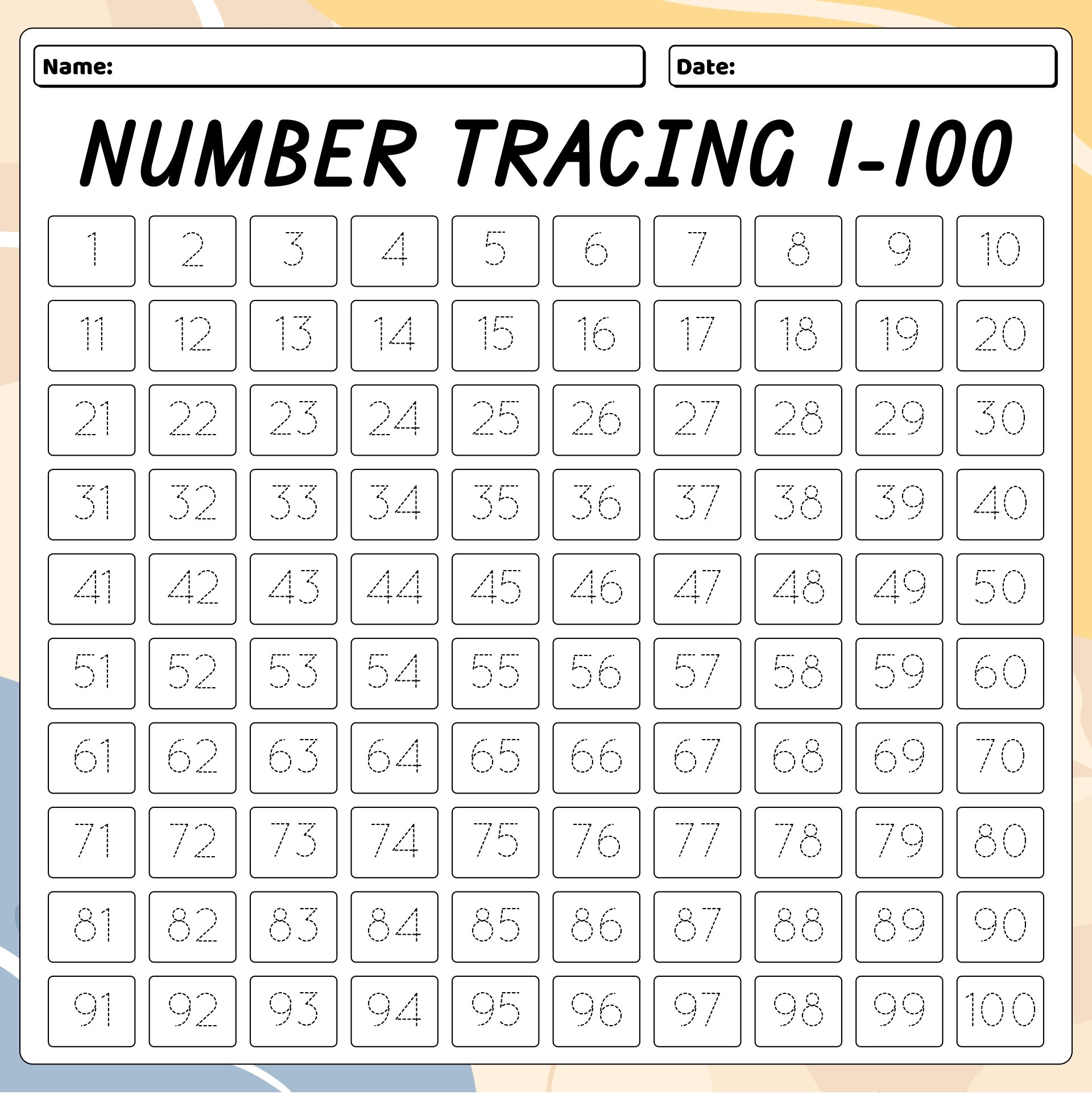 Number Chart 1 100 FREE Printable Worksheets Worksheetfun Worksheets Library