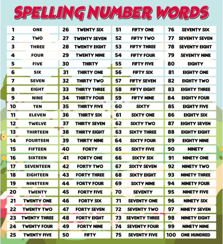 Number Words 6 Free PDF Printables Printablee