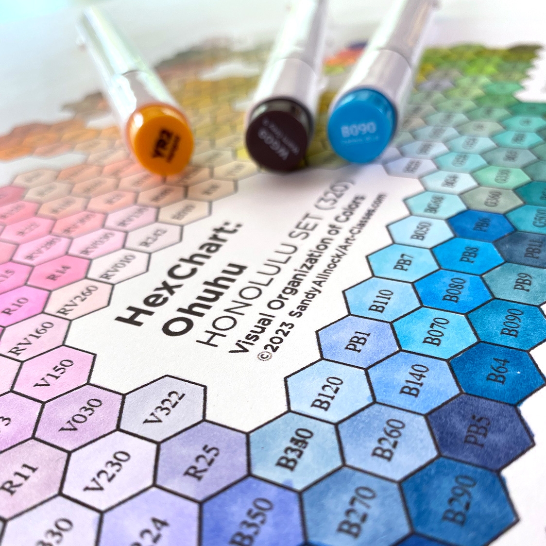 Ohuhu Hex Chart Honolulu Set Art Classes