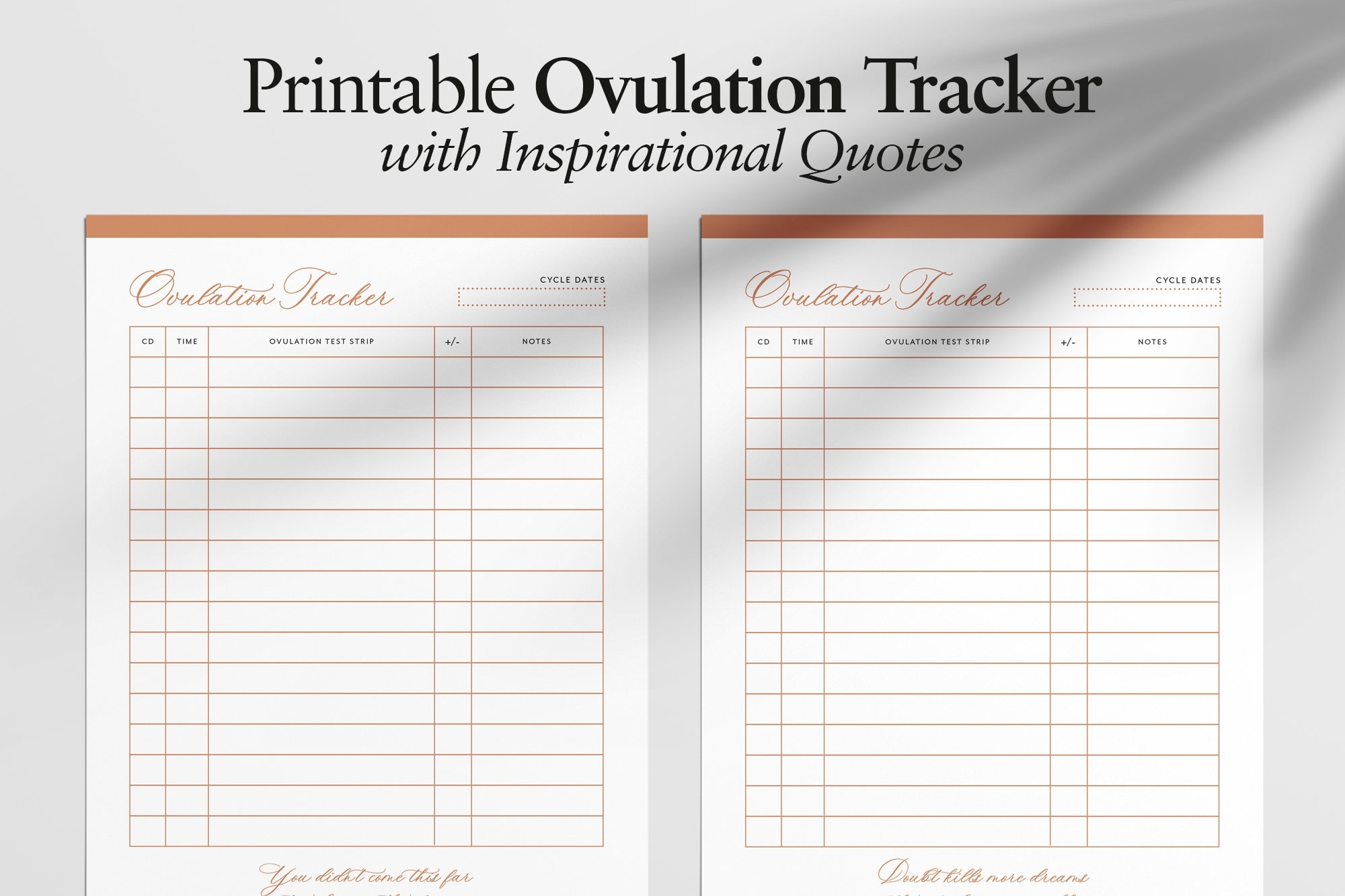Free Printable Ovulation Test Strip Chart