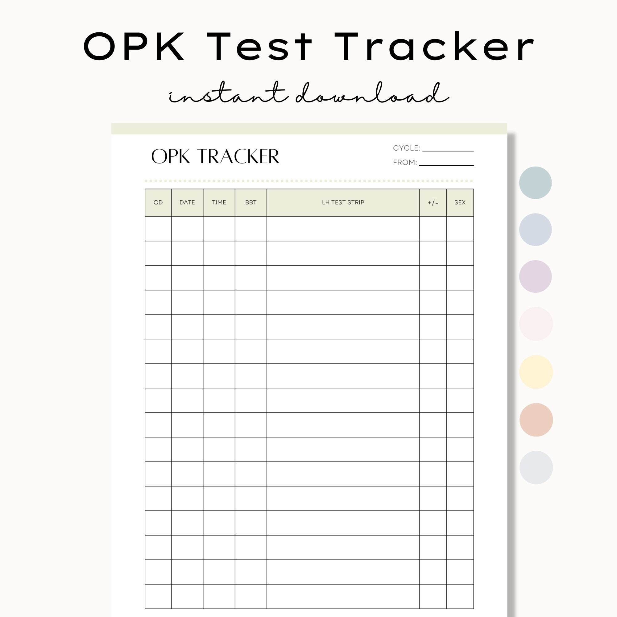 Ovulation Log Pdf Etsy Ovulation Log Pdf Etsy