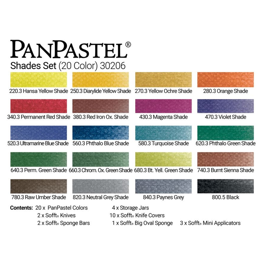 Pan Pastel Color Chart Printable