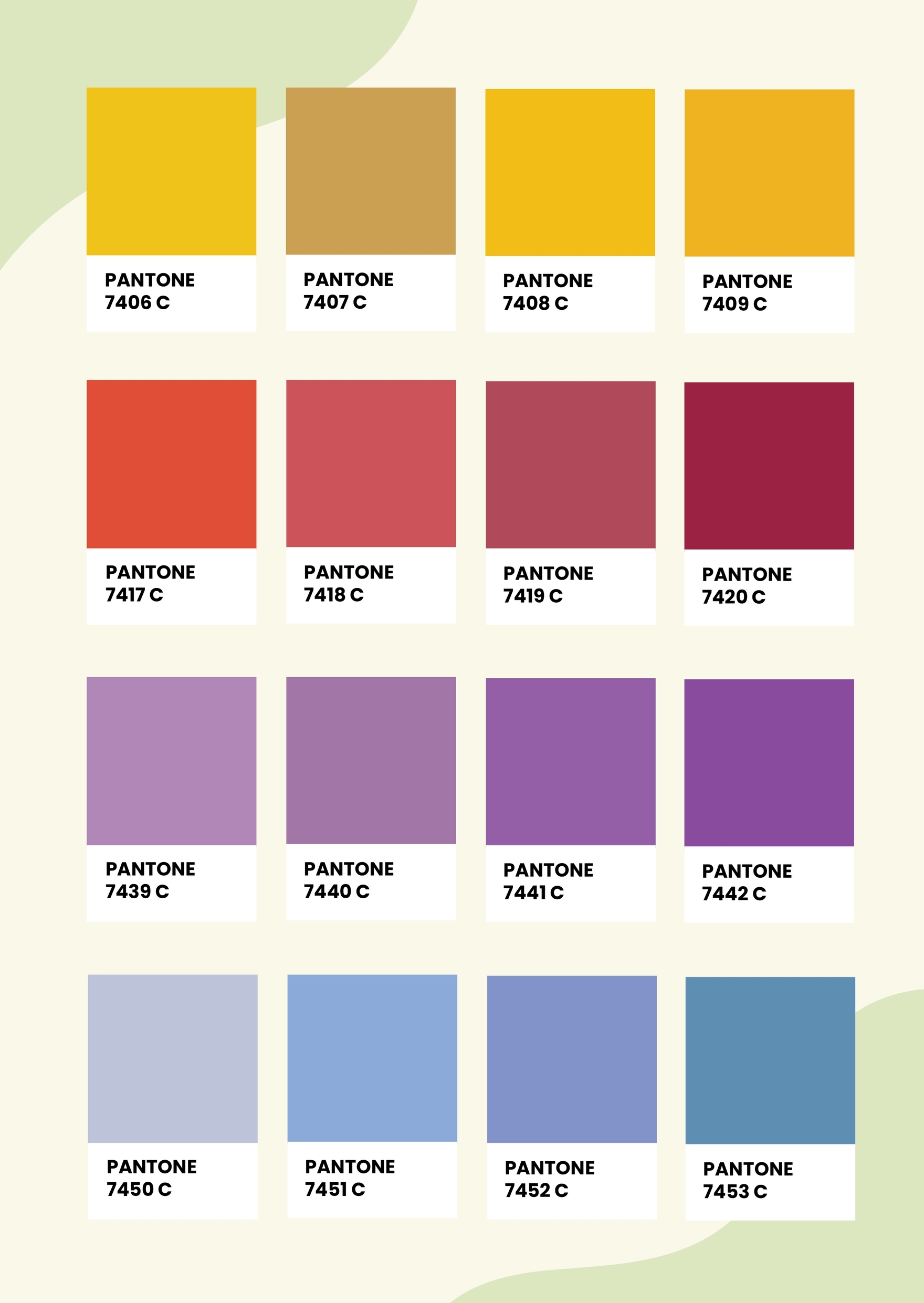Pantone Coated Color Chart In Illustrator PDF Download Template Pantone Coated Color Chart In Illustrator PDF Download Template