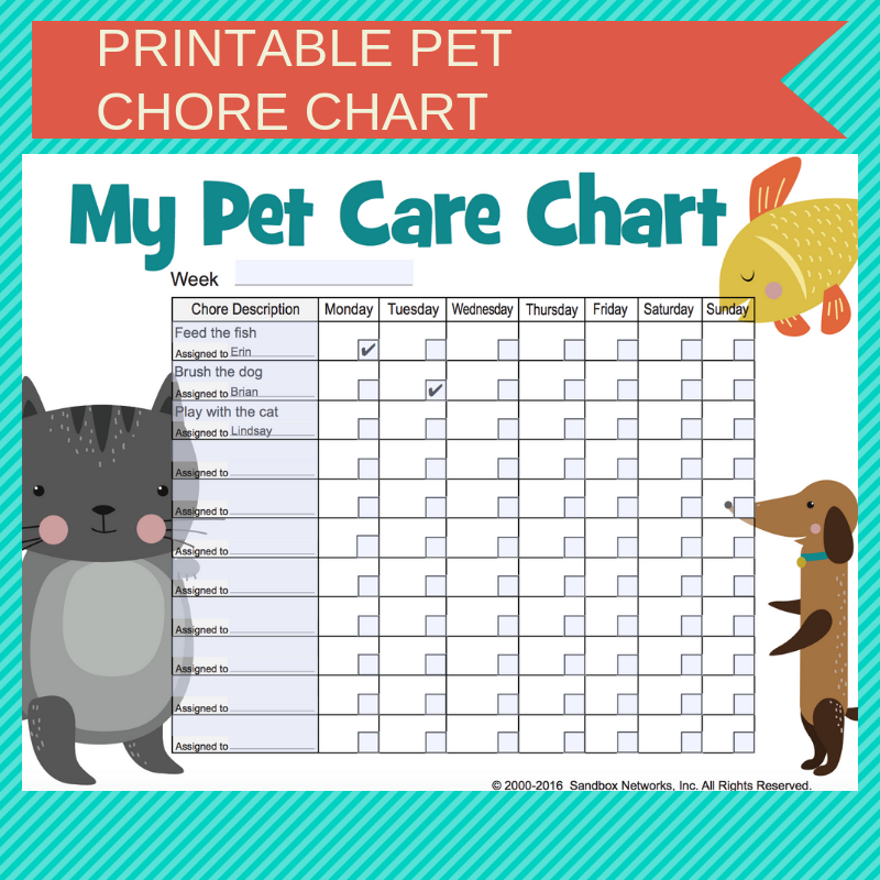 Pet Care Chore Chart Free Printable For Kids Worksheets Library Pet Care Chore Chart Free Printable For Kids Worksheets Library