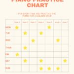 Piano Practice Chart In Illustrator PDF Download Template