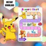 Pokemon Reward Chart Printable Pokemon Behavior Chart Digital Pikachu Reward Chore Chart Kids Routine Sticker Chart Etsy