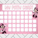 Potty Training Chart Sticker Chart Kids Reward Chart Minnie Mouse PNG Minnie Mouse Svg Etsy