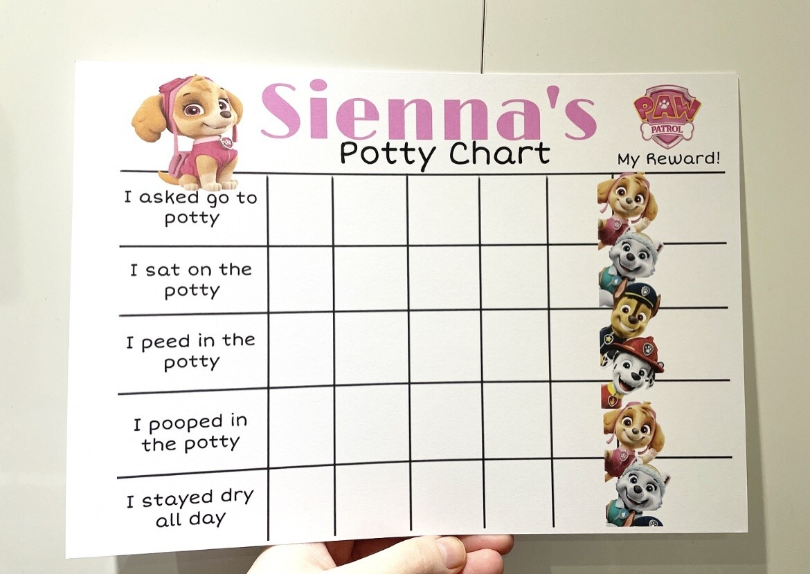 Paw Patrol Sticker Chart Printable