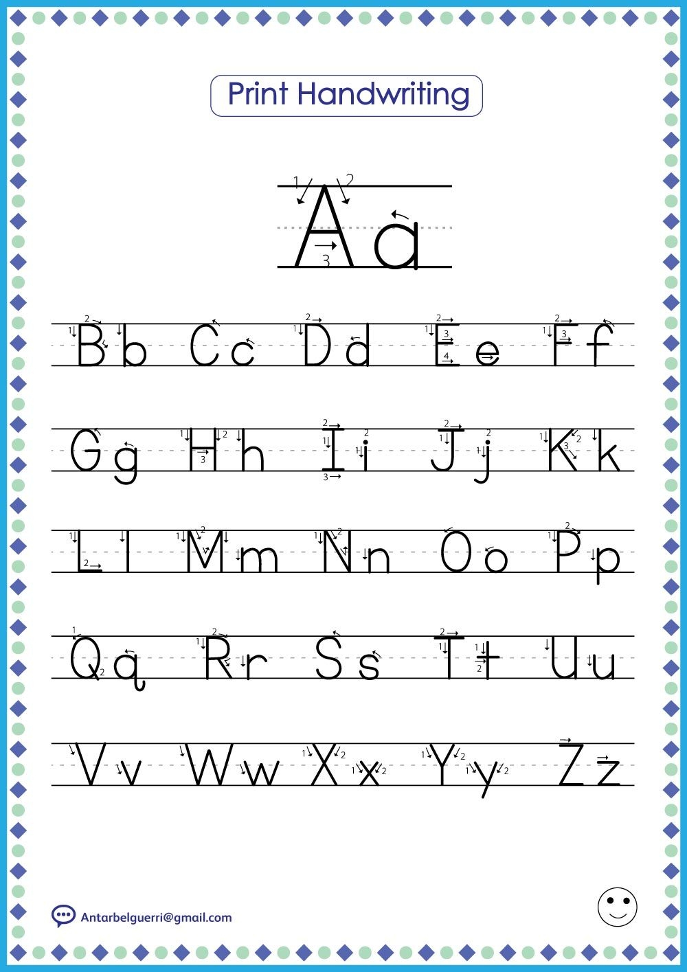Print Handwriting Letters Free Worksheets Library