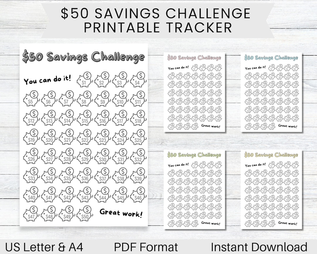 Free Printable Money Saving Charts
