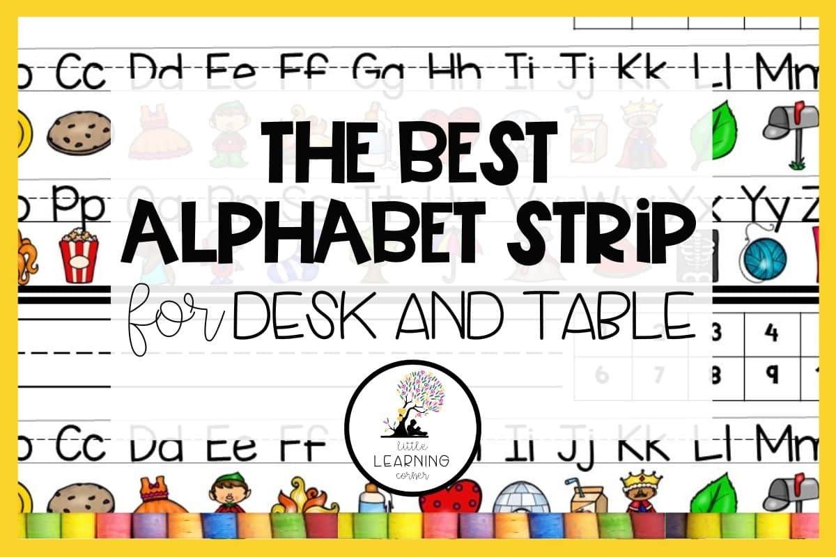 Printable Alphabet Strip For Desk And Tables Little Learning Corner Printable Alphabet Strip For Desk And Tables Little Learning Corner