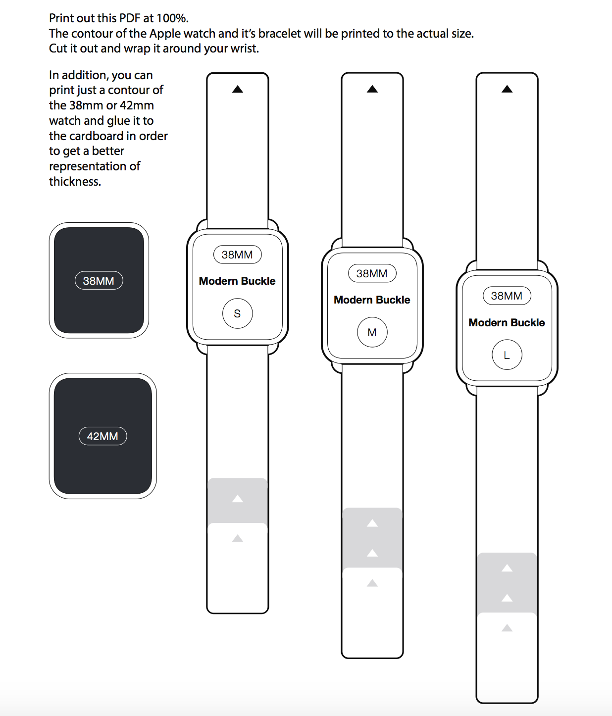 Printable Apple Watch Sizing Guide Pdf Watch Series Watch Size Chart Printable Apple Watch Size Print Out